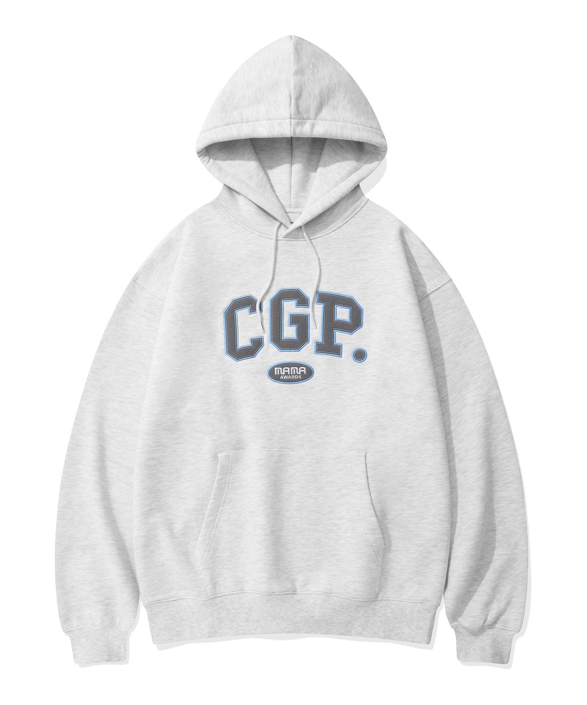 코드그라피(CGP) CGP X MAMA CGP 아치 로고 후드티_멜란지그레이