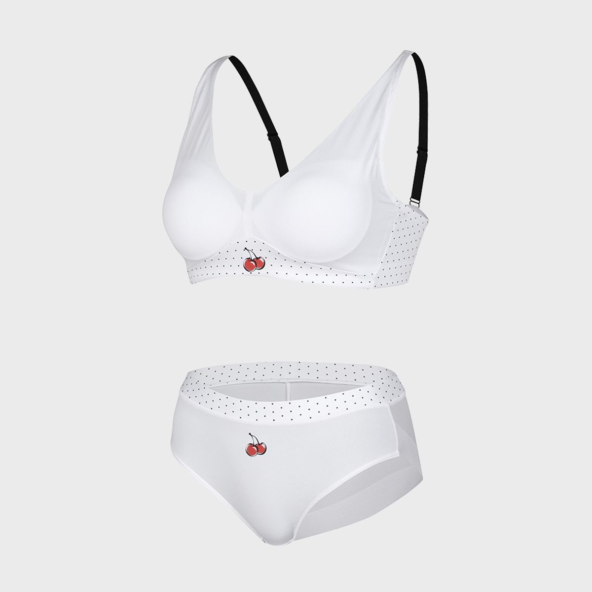 키르시 언더웨어(KIRSH UNDERWEAR) 폴리스탄 노와이어 브라팬티 화이트