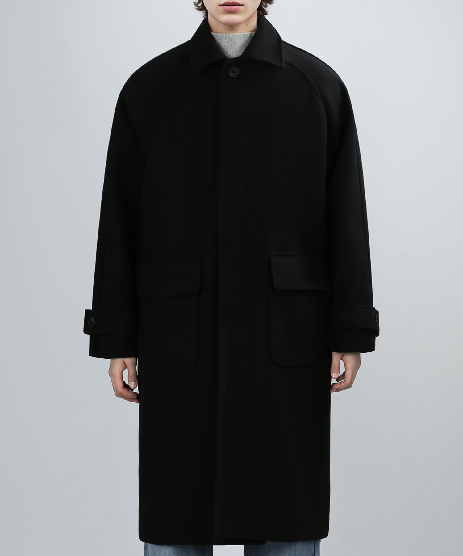 MUSINSA | VERYVAIN CUSTOM BALMACAAN COAT (BLACK)