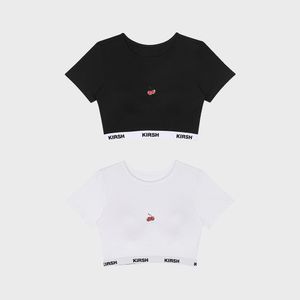 베이직 반팔 크롭 브라탑 2PACK