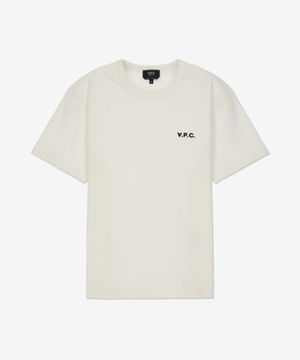 쁘띠 VPC 박시핏 반소매 티셔츠 - 화이트:다크네이비 / COHBQH26391TAE