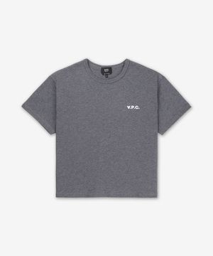 쁘띠 VPC 박시핏 반소매 티셔츠 - 헤더앤트러사이트:화이트 / COHBQF26390TPR