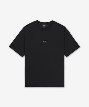 마이크로 로고 박시핏 반소매 티셔츠 - 블랙:화이트 / COHBWH26386TZC