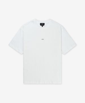 마이크로 로고 박시핏 반소매 티셔츠 - 화이트:블랙 / COHBWH26386TAG