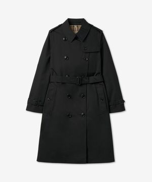 롱 켄싱턴 헤리티지 W 트렌치 코트 - 블랙 / 8079412