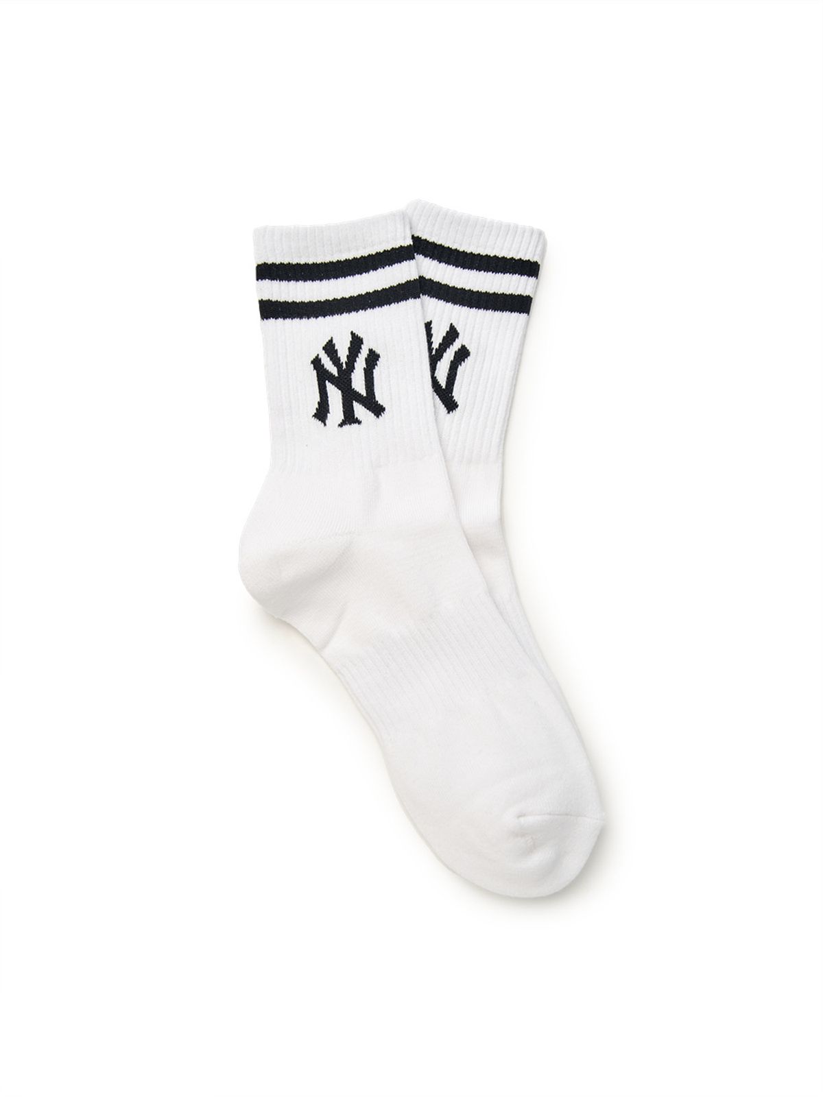 엠엘비(MLB) 빅로고 스트라이프 장목양말 NY (White)