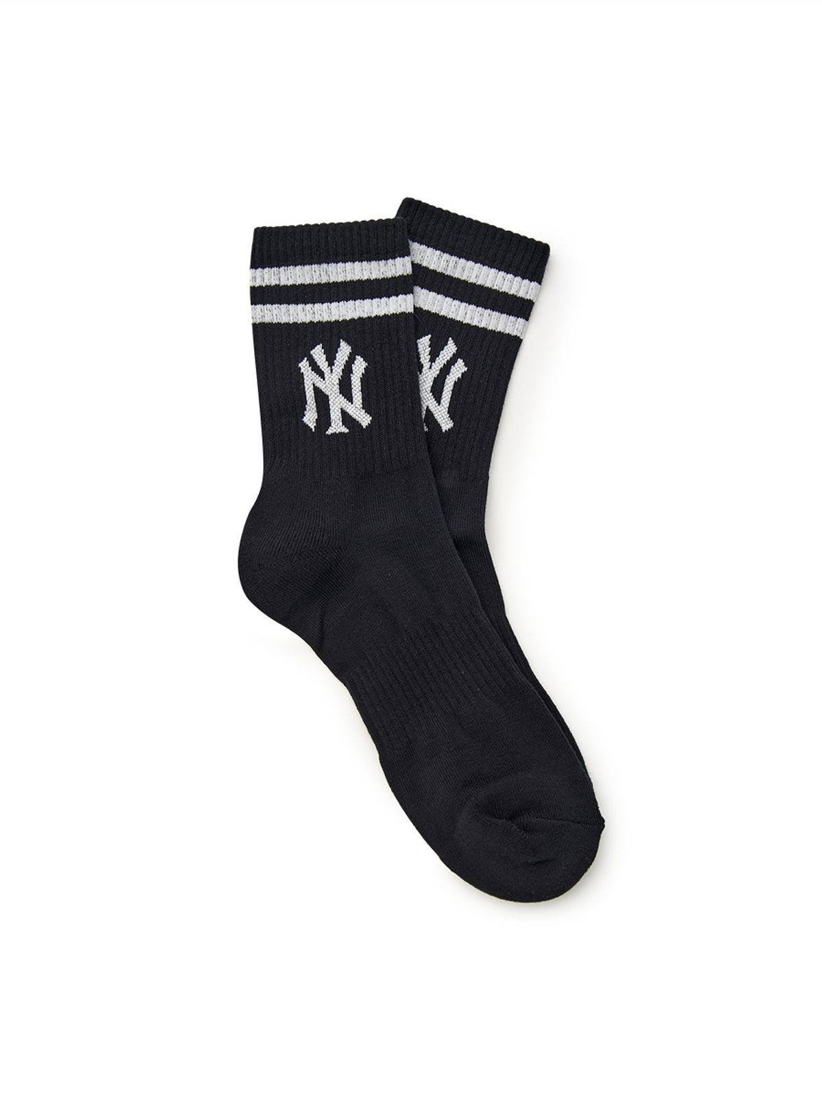 엠엘비(MLB) 빅로고 스트라이프 장목양말 NY (Black)