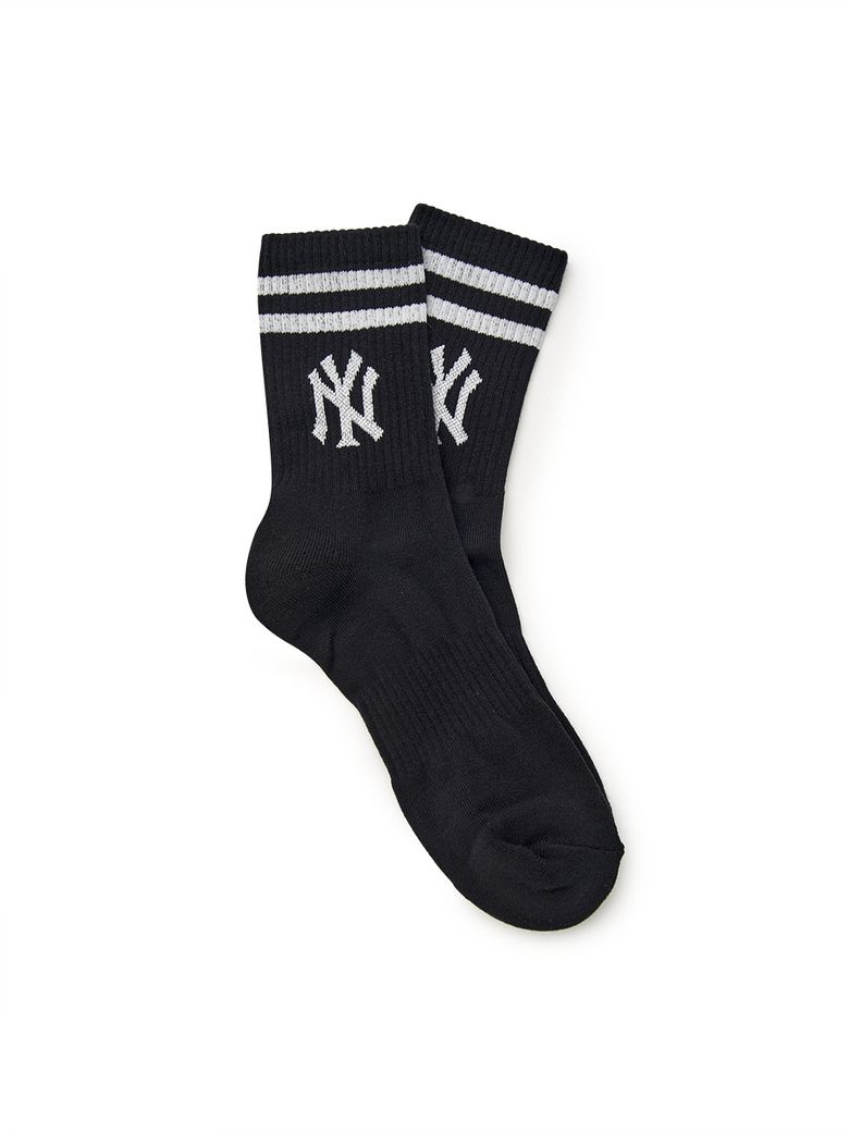 빅로고 스트라이프 장목양말 NY (Black)