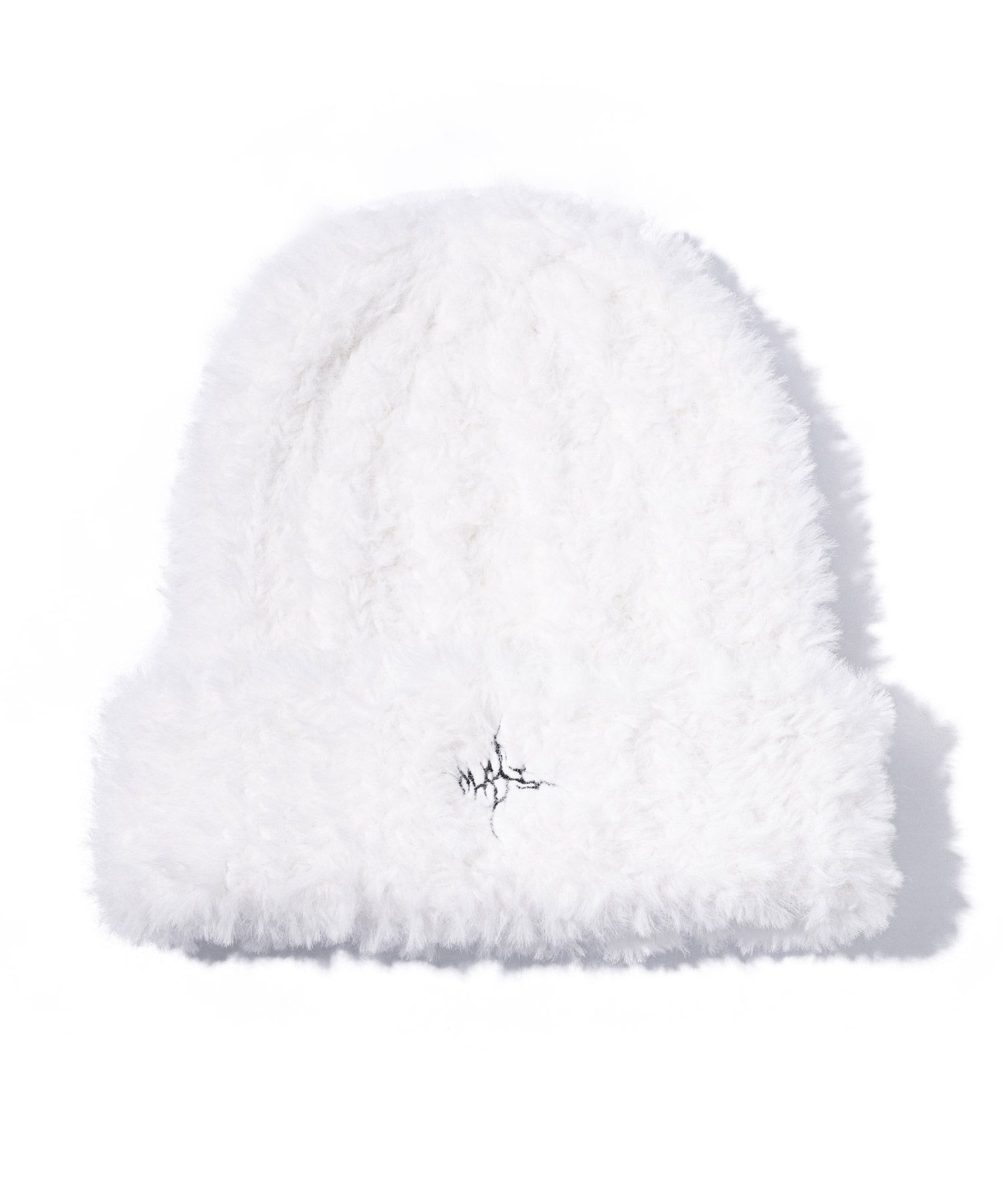 MUSINSA | MASSNOUN Soft Hairy Twig Logo Beanie