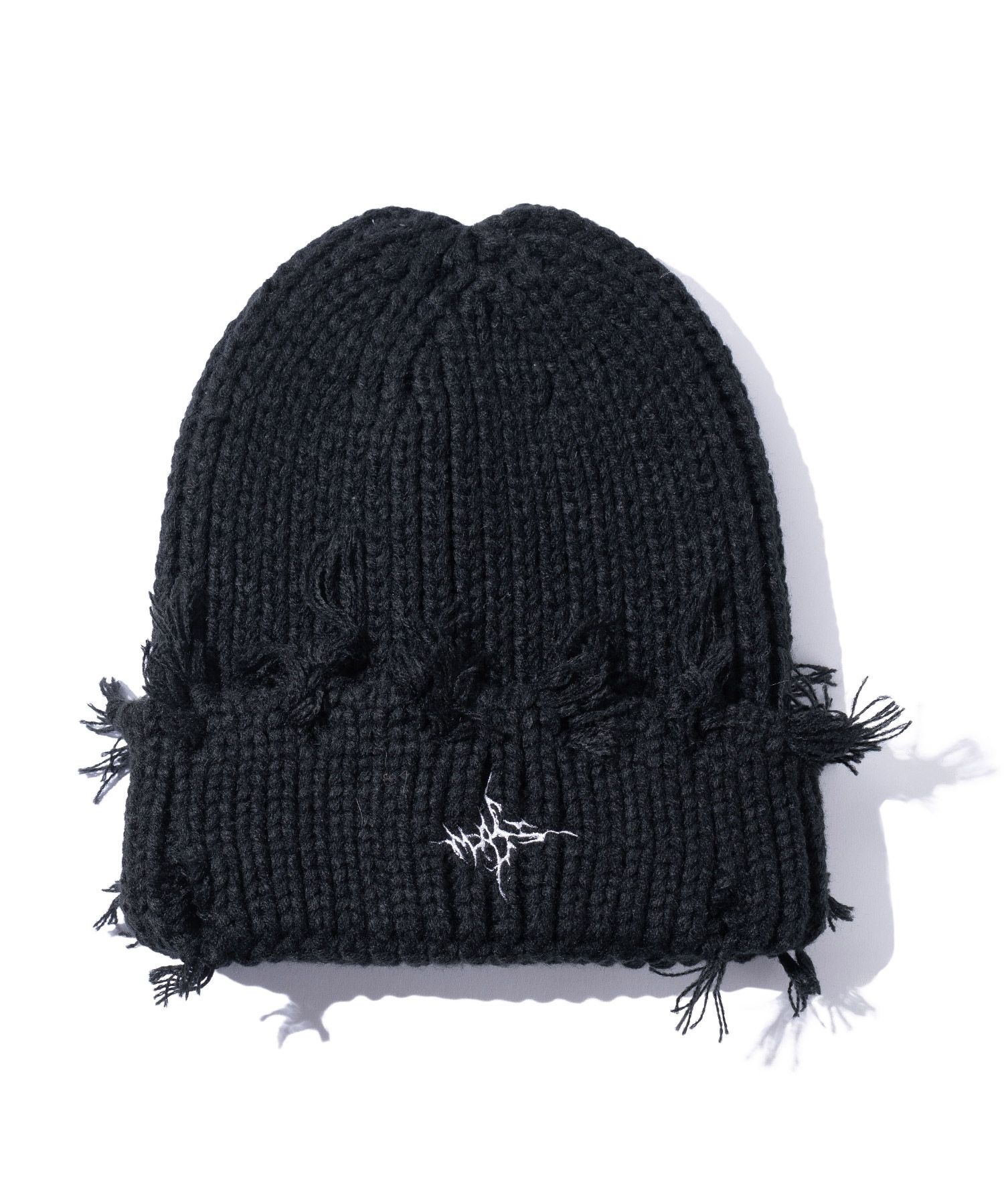 【massnoun】25SS★ Damage Twig Logo Beanie MUSINSA | MASSNOUN Damage Twig Logo Beanie Black