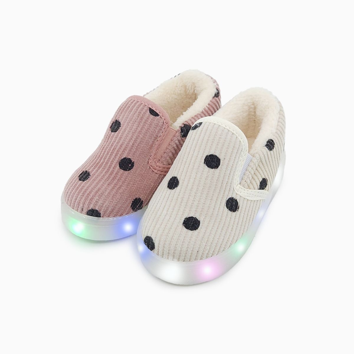 베이비솔(BABYSOLE) 도트골덴 LED슬립온