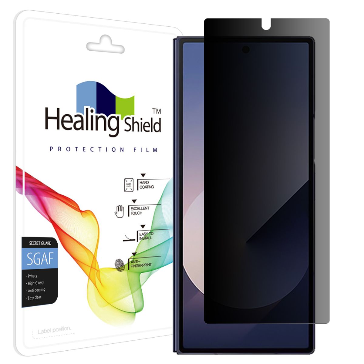힐링쉴드(HEALINGSHIELD) 갤럭시 Z폴드6 프라이버시 사생활 보호필름 케이스형 외부액정