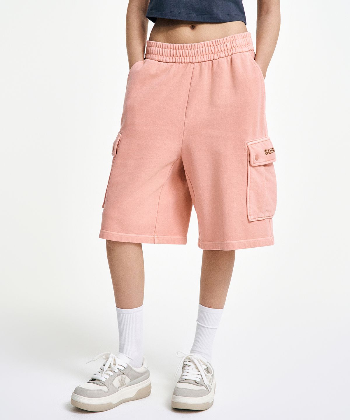 수프라(SUPRA) 가먼트 다잉 카고 쇼츠(PINK)