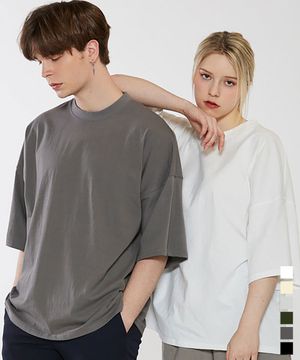 오버핏 7부 무지 티셔츠 6color