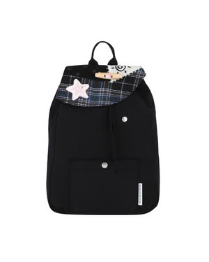 PATCHWORK STRING MINI BACKPACK (BLACK)