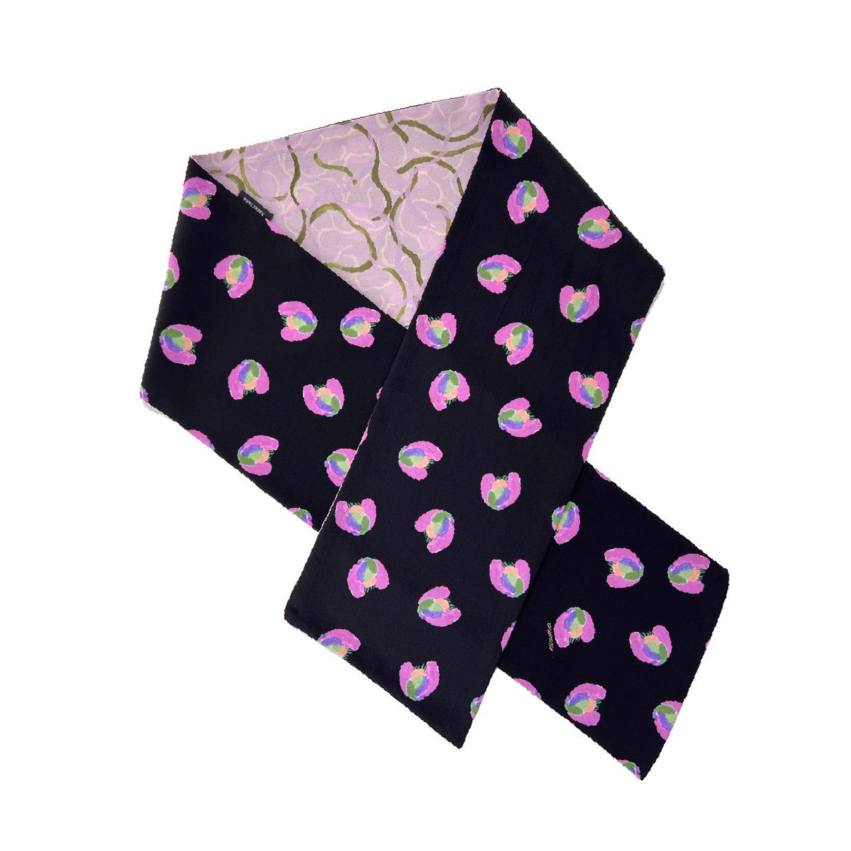 마레트라(MARAETHRA) Grow Your Heart Wide Silk Tie Scarf 그로우 유어 하트 와이드 실크 타이 스카프