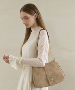 BUCKLE HOBO-BEIGE