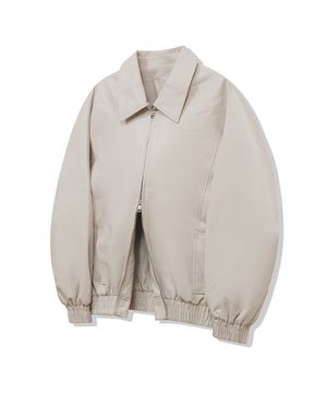 87-STAN058 나그랑 레더 블루종 자켓 아이보리