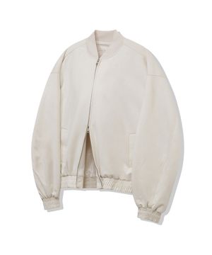 87-STAN059 미니멀 투웨이 스웨이드 블루종 자켓 아이보리