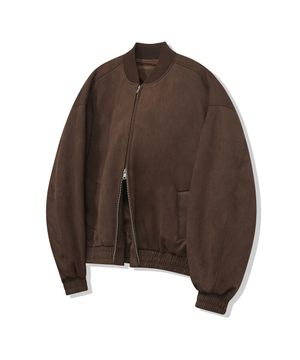 87-STAN059 미니멀 투웨이 스웨이드 블루종 자켓 브라운