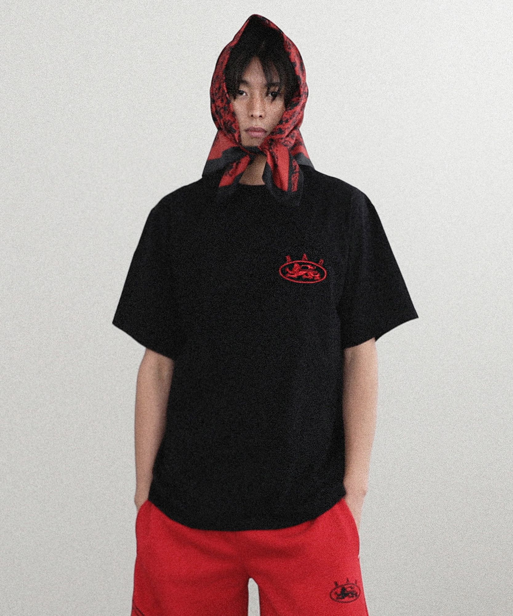 MUSINSA | BADBLOOD Mystic Capsule 1/2 T-Shirt - Black