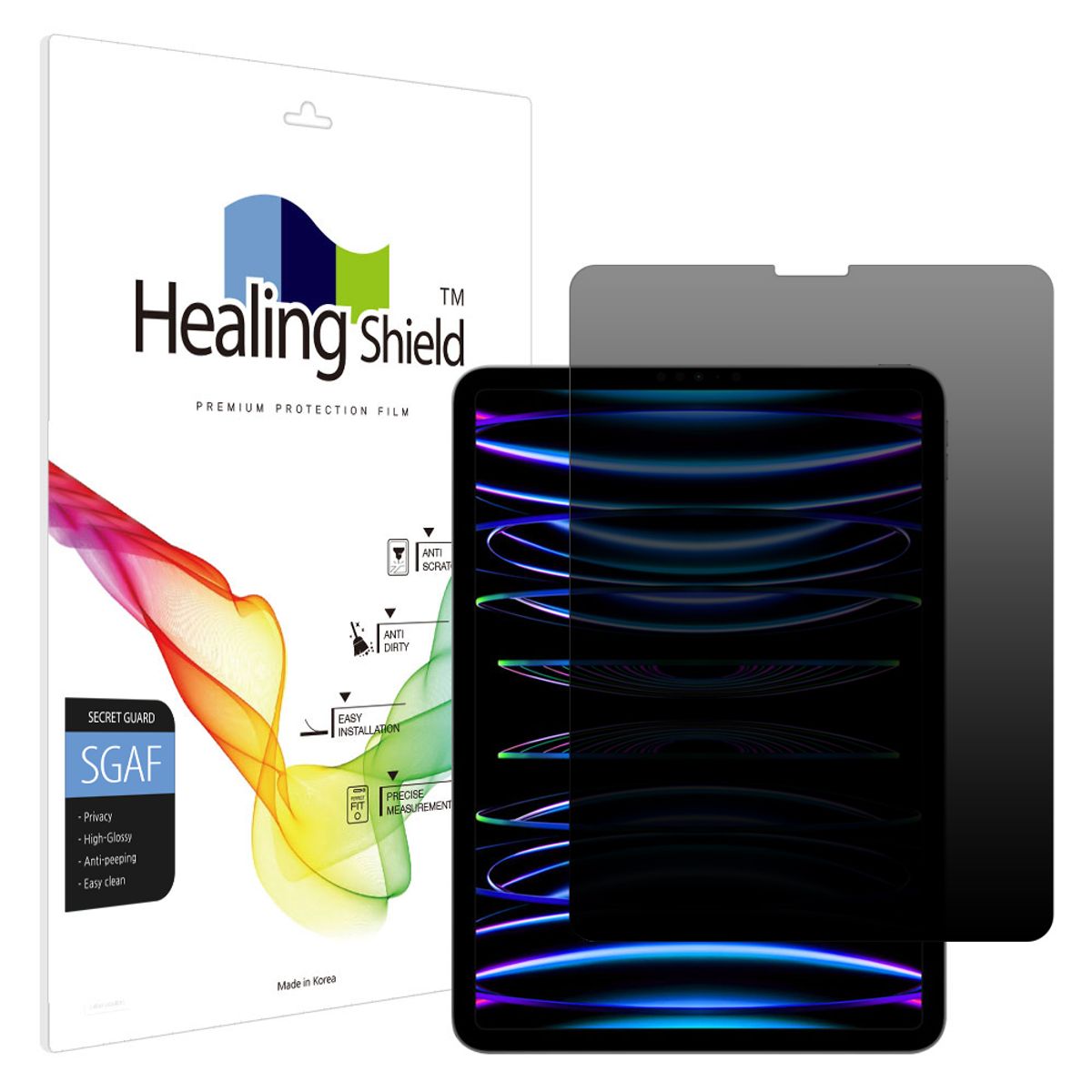 힐링쉴드(HEALINGSHIELD) 아이패드 프로 6세대 5세대 4세대 11 프라이버시 사생활 보호필름 액정