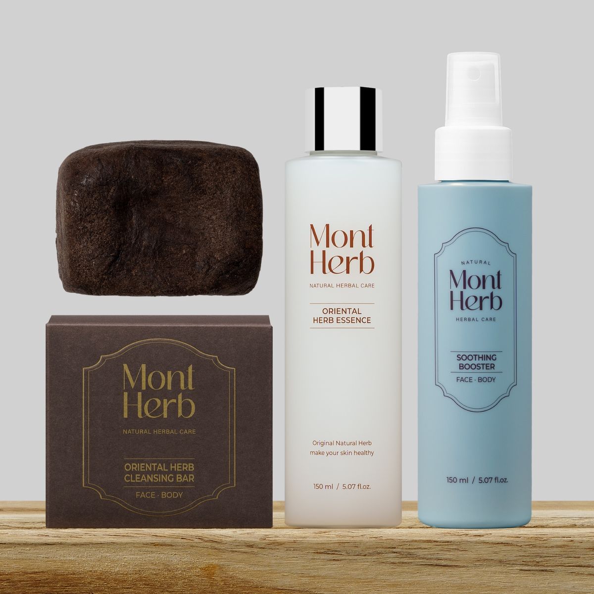 몽뜨허브(MONTHERB) 붉고 열감있는 피부 기초 추천세트(3종) / 진액팩 145g + 진액에센스 150ml + 아토수딩부스터 150ml