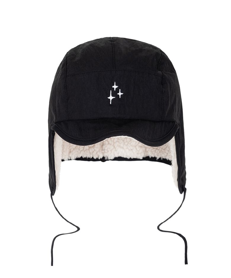 NEB fleece reversible trooper hat (black)