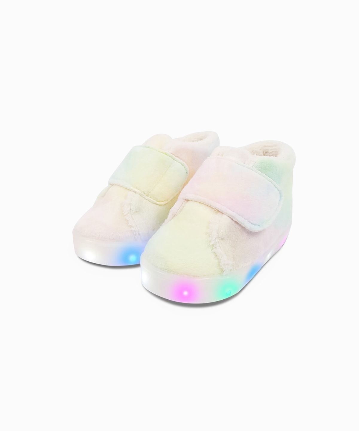 베이비솔(BABYSOLE) 그라데이션 LED털운동화