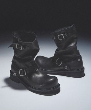 [로맨틱무브×후디진호] 스틸바운드 엔지니어드부츠 R24M999 (워싱블랙)