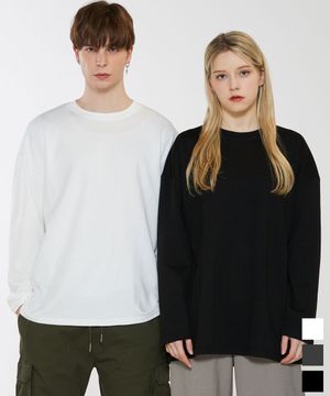 긴팔 크루넥 베이직 트임 티셔츠 3color
