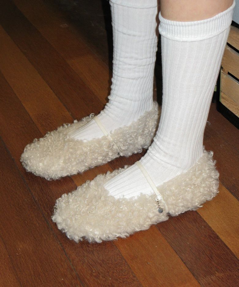 Fur Baby 0013. Curly Poodle Flats - 4colors