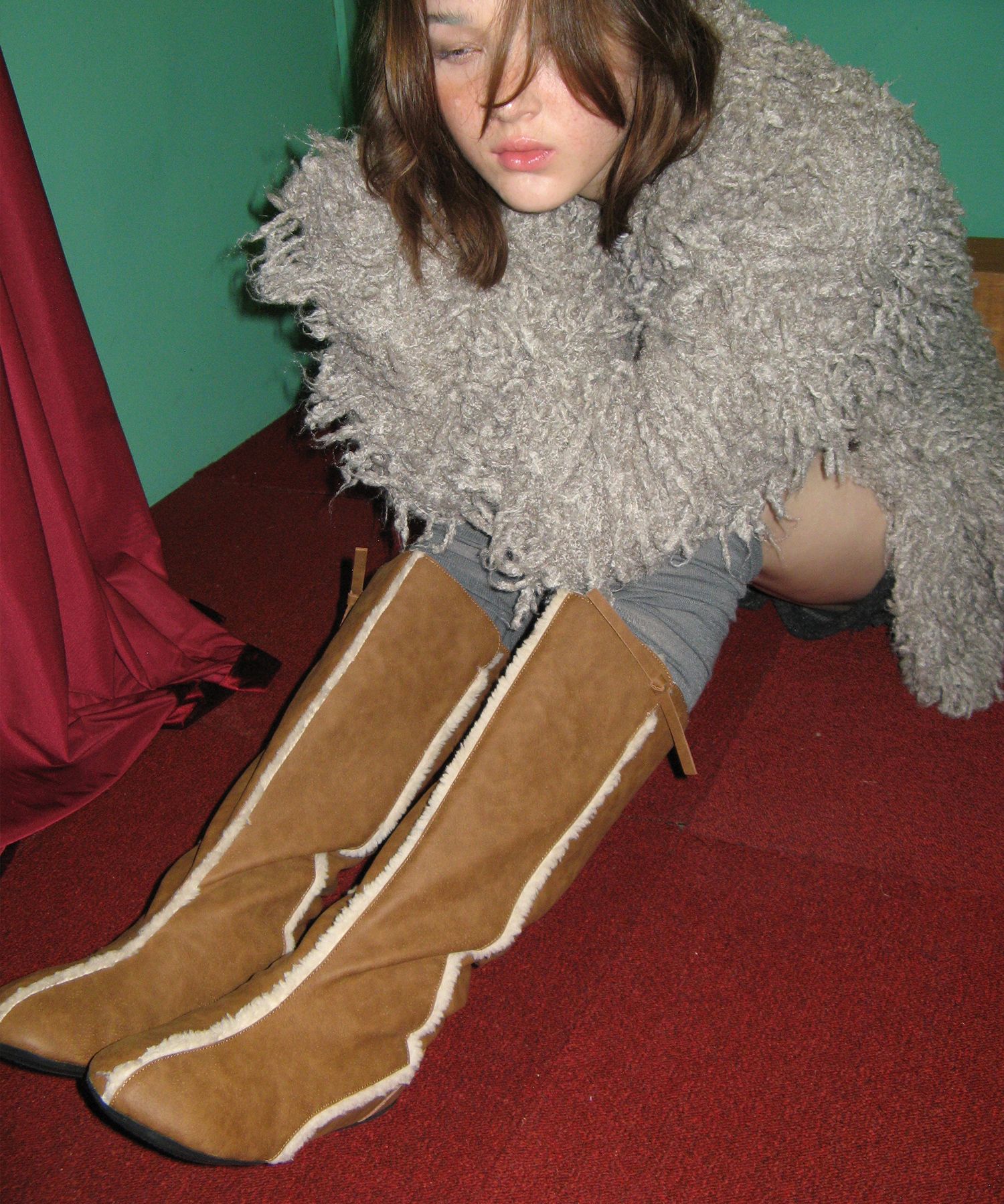 MUSINSA | FOGGY MOODY Mouton 0014. Shearling Line Boots