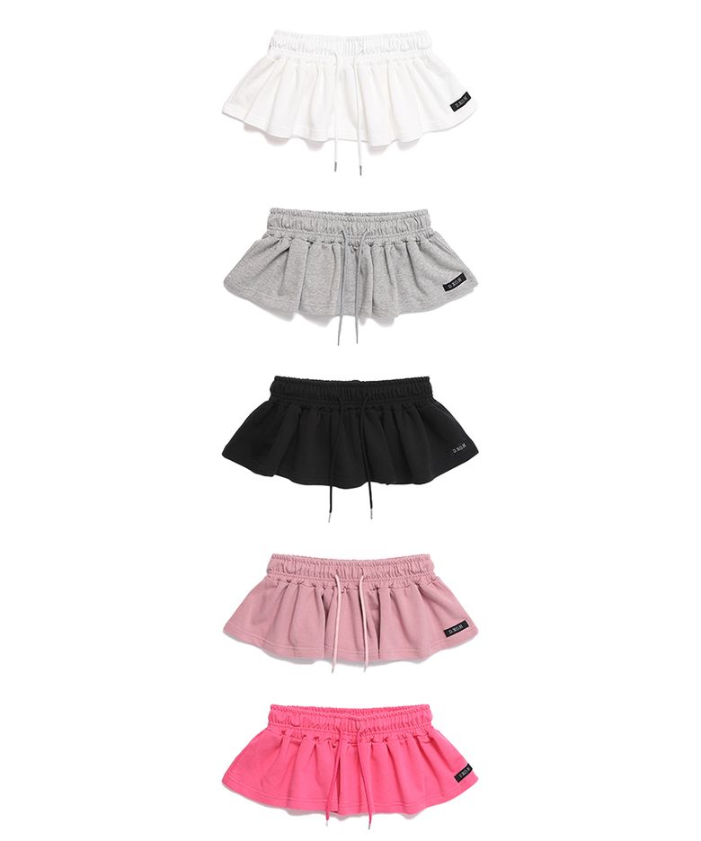 스웨트 레이어드 로고라벨 스커트 5 COLOR