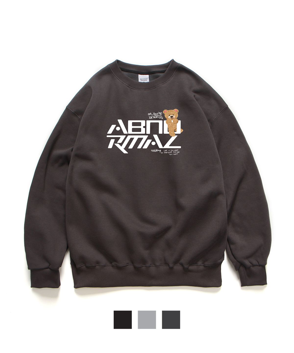 앱놀머씽(ABNORMALTHING) 심볼릭 베어 크루넥 3컬러 (SYMBOLIC BEAR CREWNECK 3 COLOR)