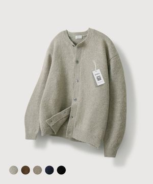 리사이클 울 라운드 가디건_5Color