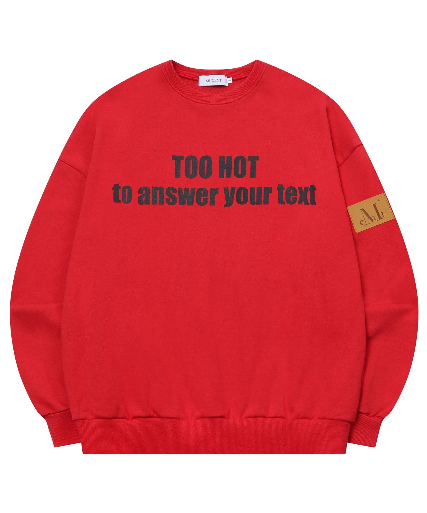 ★MUCENT★ Too Hot Signature Man to Man Unisex MUSINSA | MUCENT Too Hot Signature Man to Man (Unisex)