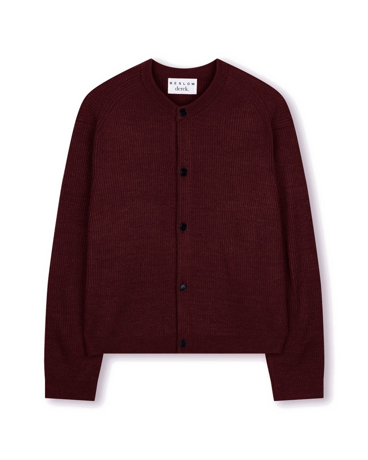 비슬로우(BESLOW) [비슬로우X데릭]CREW NECK SHORT CARDIGAN DARK RED