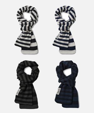 [2PACK / 4COLOR] 클래식 미니멀 스트라이프 머플러