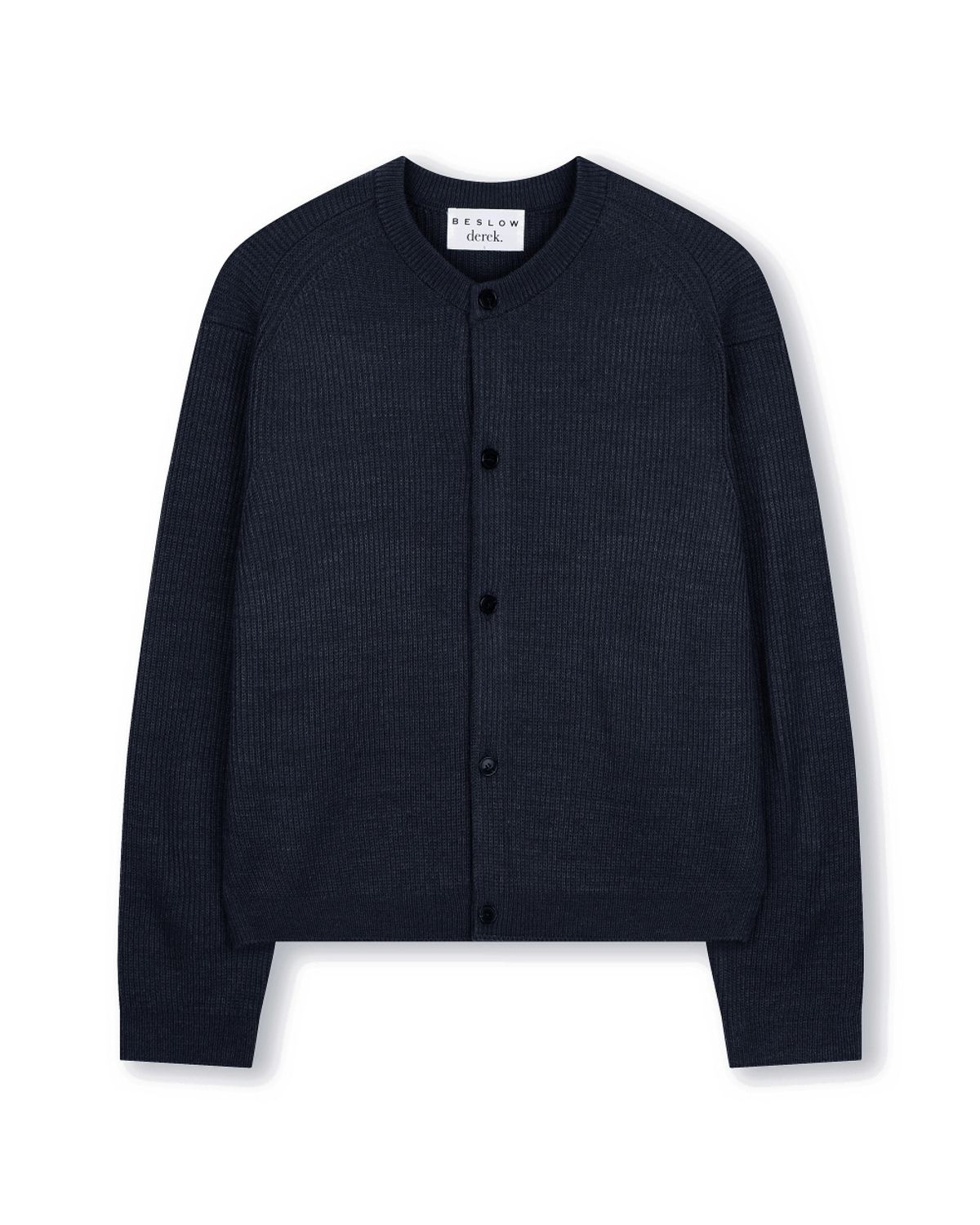 비슬로우(BESLOW) [비슬로우X데릭]CREW NECK SHORT CARDIGAN DARK NAVY