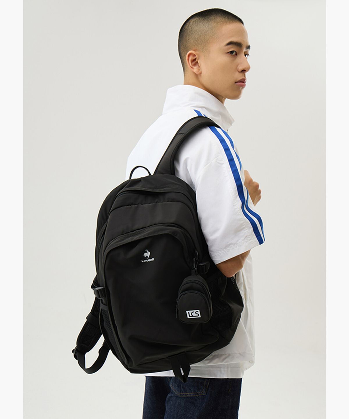 르꼬끄(LECOQ) LE SAC 백팩 - 블랙(QQ123ABP13)