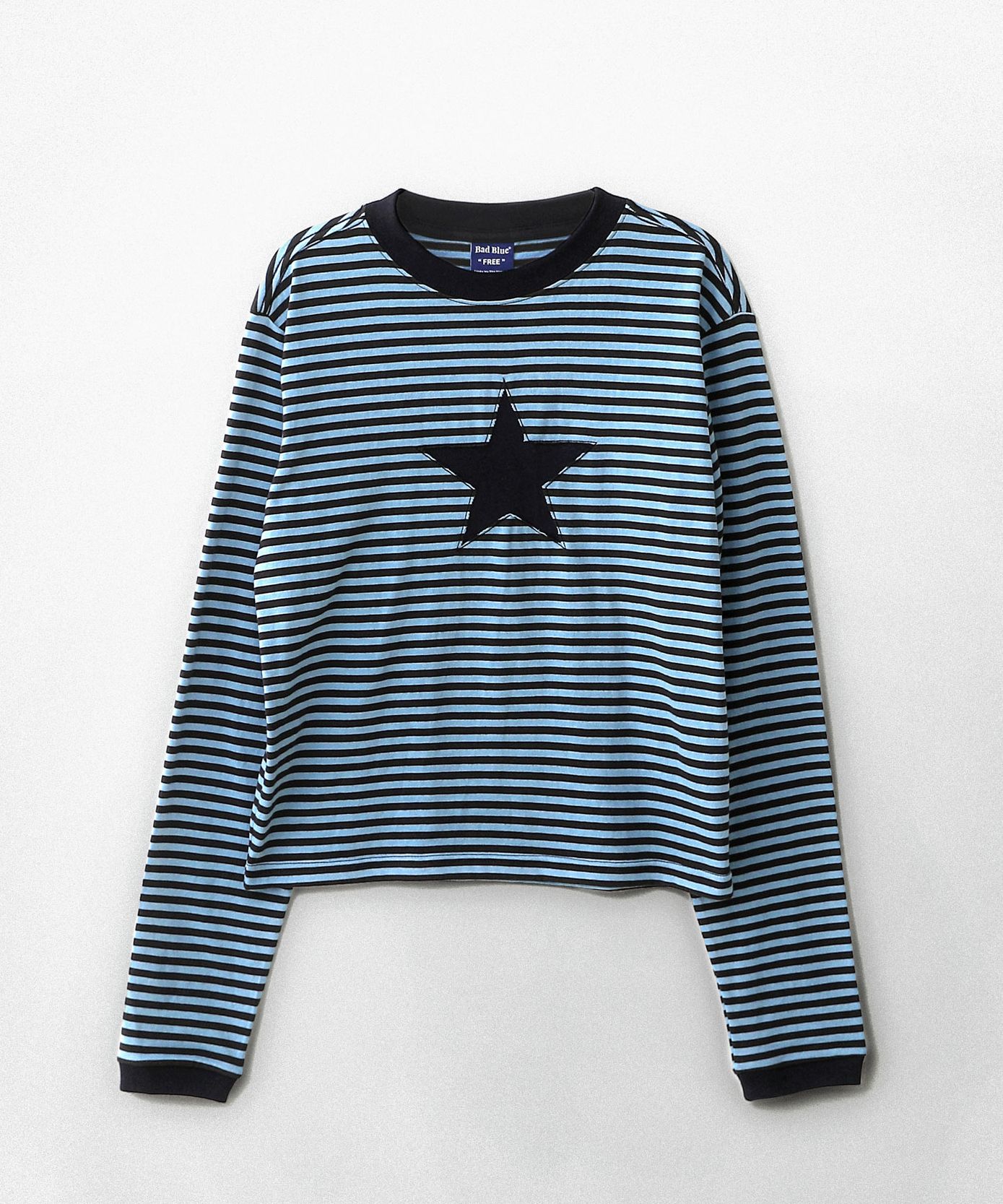 ●Bad Blue● Stripe Star L/S (Blue) MUSINSA | BADBLUE Stripe Star L/S Blue