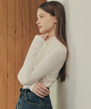 [3컬러] 기모 베이직 하프 터틀넥