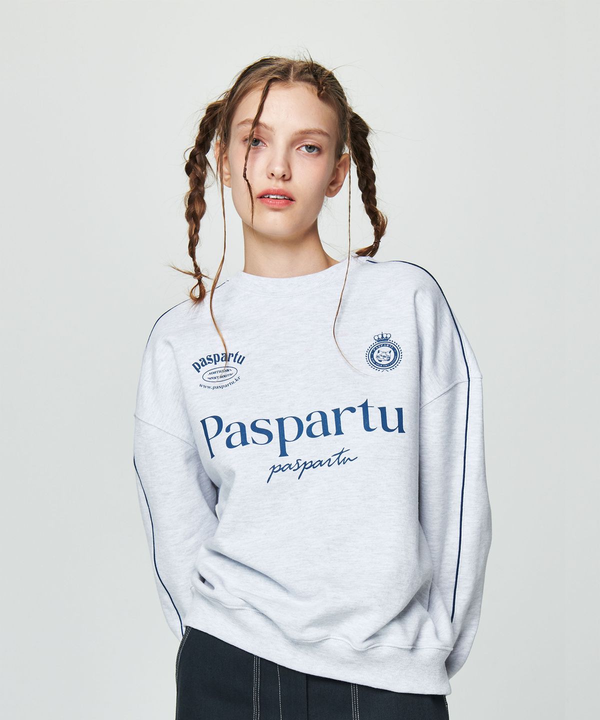 파스파르투(PASPARTU) PSPR UNIFORM JERSEY SWEATSHIRT [GREY]