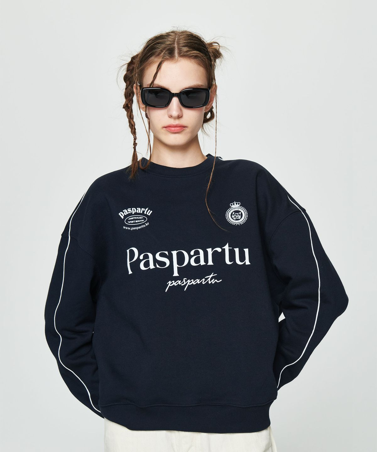 파스파르투(PASPARTU) PSPR UNIFORM JERSEY SWEATSHIRT [NAVY]