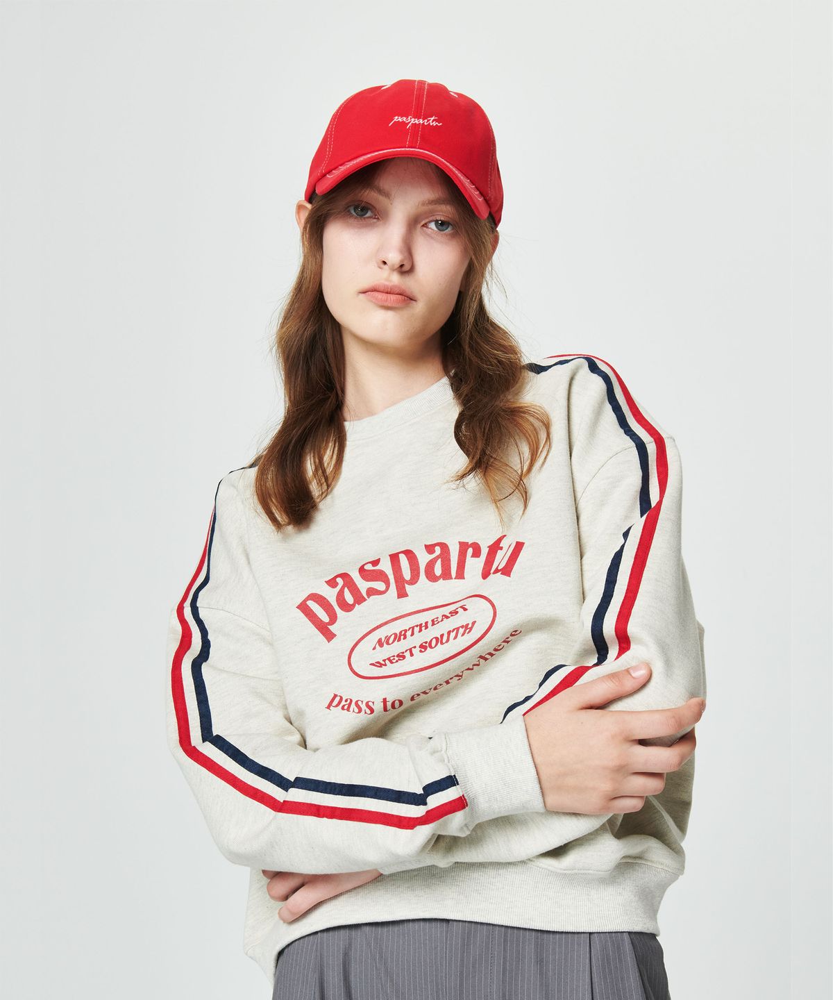 파스파르투(PASPARTU) NORTH EAST WEST SOUTH SWEATSHIRT [OATMEAL]