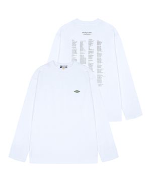 KOREA ARMY List 육군 오버핏 긴팔티 흰색