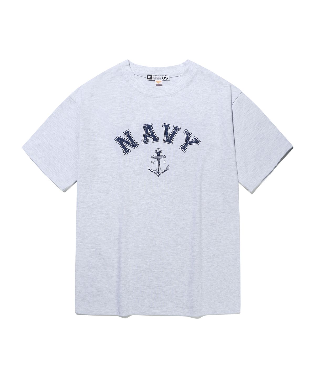 밀리브로(MILIBRO) NAVY Anchor Crack 해군 오버핏 반팔티