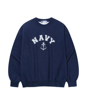 MTM NAVY Anchor Crack 해군 오버핏 맨투맨