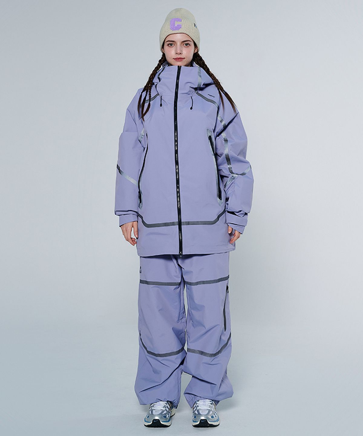 돌아우터웨어(DOLL OUTERWEAR) [DOLL X DUMDIDUM] 2425 베가 자켓&팬츠 보드복 세트 LIGHT PURPLE 남녀공용